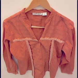 Claudia Richard Tops embroidered Button up